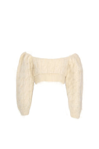Cable knit cropped sweater