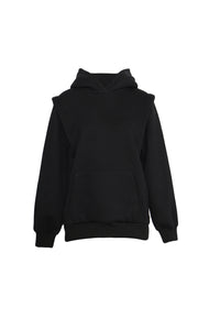 Embroidered  cotton-terry  hoodie