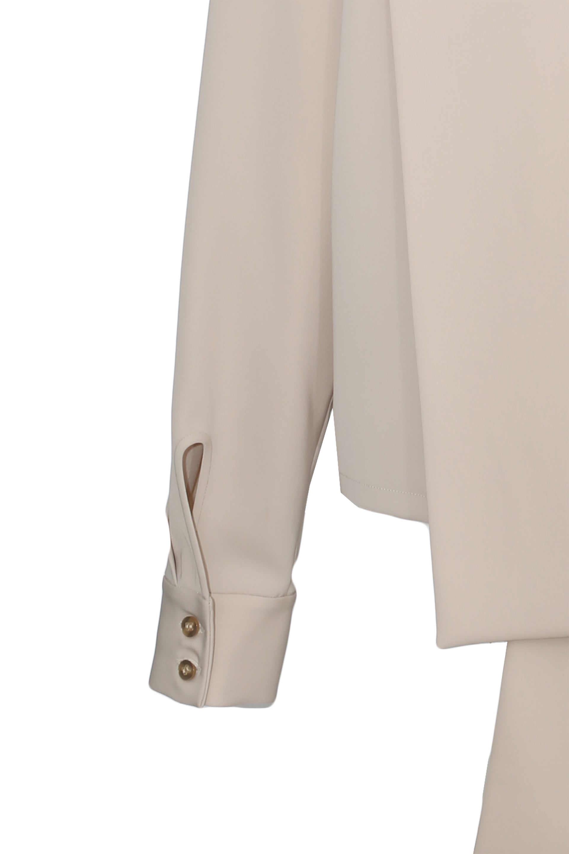 Scarf-detail pleated crepe blouse