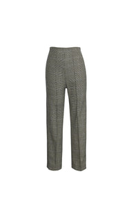 Prince of Wales checked wool-blend pants